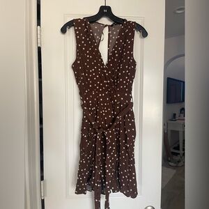 Zara polka dot brown romper